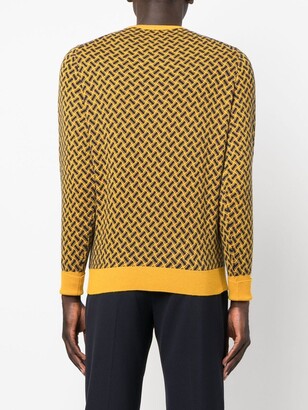 Drumohr Monogram-Pattern Cashmere Sweater