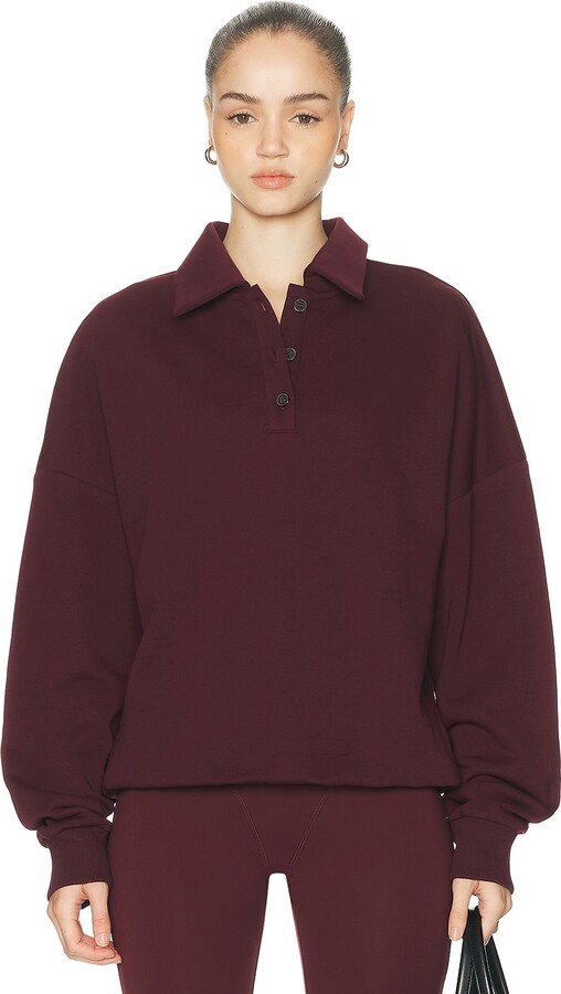 Norba Julia Polo Sweatshirt in Burgundy