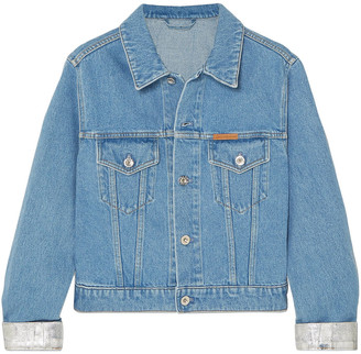 metallic jean jacket