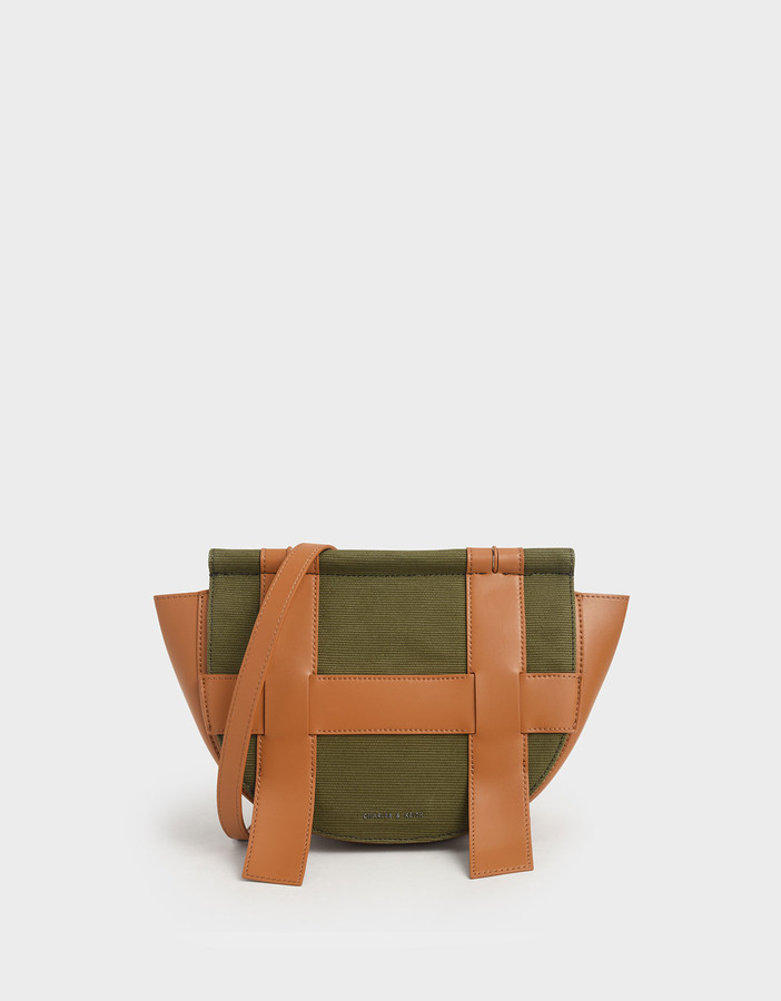 Charles & Keith Caged Canvas Crossbody Bag ShopStyle