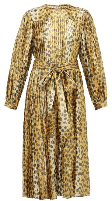 womens leopard print midi dress