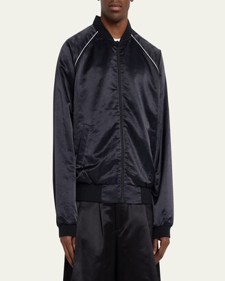 Willy Chavarria Men's Satin Track Bomber Jacket - ShopStyle