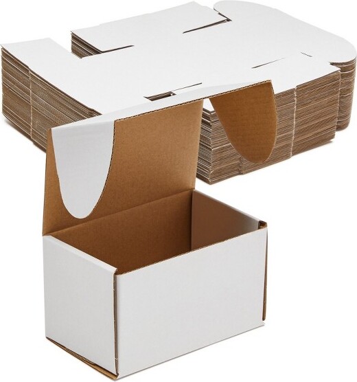 Stockroom Plus Set of 50 White Corrugated Mailer Boxes, Packaging Boxes ...