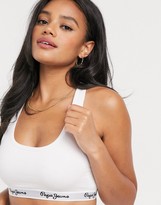 Thumbnail for your product : Pepe Jeans logo bra in white