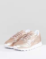 Thumbnail for your product : Reebok Classic Leather Metallic Sneakers In Peach