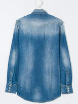 Thumbnail for your product : DSQUARED2 Kids Teen faded denim shirt
