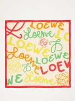 Thumbnail for your product : Loewe Logo-print Cotton-blend Scarf - Multi