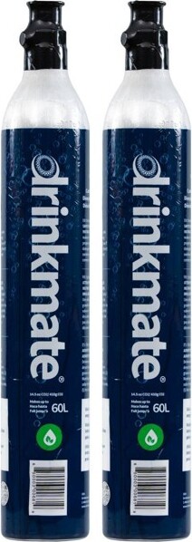 Drinkmate Drinkmate60LCO2RefillCylinders(14.5oz)-TwinPack:AluminumCarbonDioxideCartridges,DrinkmateExchangeCompatible