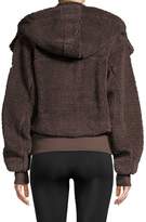 Thumbnail for your product : Alo Yoga Foxy Faux-Sherpa Hooded Bomber Jacket
