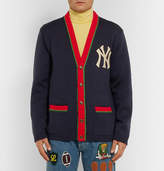 Thumbnail for your product : Gucci + New York Yankees Appliqued Wool Cardigan
