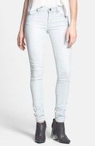 Thumbnail for your product : Articles of Society 'Mya' Railroad Stripe Skinny Jeans (Juniors)