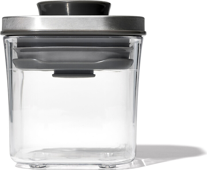 Oxo Pop 4pk Plastic Mini Square Food Storage Container Set White : Target