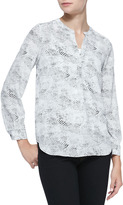 Thumbnail for your product : Joie Peterson B Snakeskin-Print Silk Top