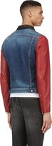 Thumbnail for your product : DSquared 1090 Dsquared2 Blue Denim & Leather Jacket