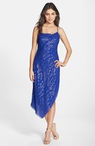 Thumbnail for your product : Laundry by Shelli Segal Flocked Metallic Silk Slip Dress