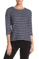 Thumbnail for your product : MelloDay Tweed Crew Neck 3/4 Sleeve Top