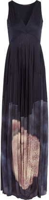 Donna Karan Embellished satin-jersey gown