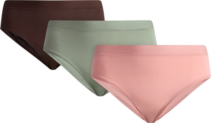Joyspun Women’s Ribbed Modal Hi-Cut Brief Panties, 3-Pack, Sizes XS-3XL