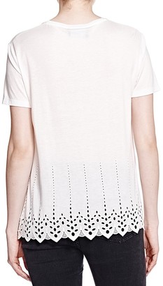 The Kooples Embroidered Eyelet Tee