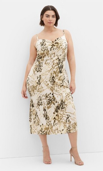 City Chic CITYCHIC|Women'sPlusSizeBayleyDress-beige-14W