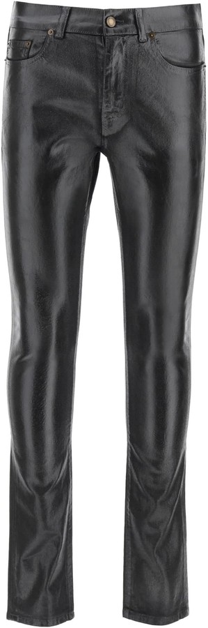 leather skinny jeans mens