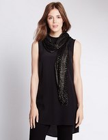Thumbnail for your product : Marks and Spencer Sequin Embellished Striped Scarf