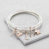 Thumbnail for your product : Under the Rose Gold Silver Charm Bangles