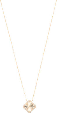 TJMAXX 14Kt Gold Diamond Clover Necklace, Diamond/Gold