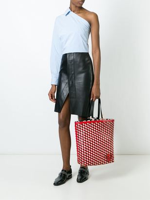 Emilio Pucci geometric pattern frilled shoulder bag