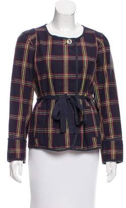 Marc by Marc Jacobs Collarless Plaid Jacket