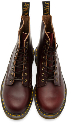 Dr. Martens Burgundy 'Made In England' 1460 Lace-Up Boots