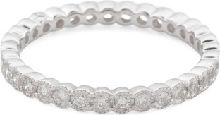 TJMAXX 14Kt White Gold Diamond Eternity Band Ring, Diamond/Gold