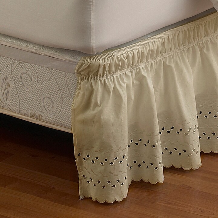 Keeco Llc Ruffled Eyelet Twin Full Bed, Bed Bath And Beyond Twin Bedskirt
