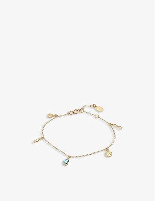 Silver Belcher Charm Bracelet with Gold-plated Charms — Oriana
