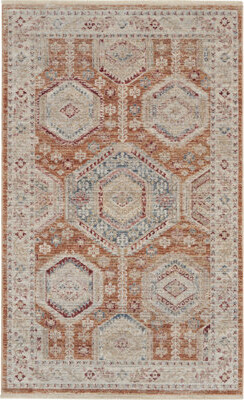 Bungalow Rose Annalisa Traditional Farmhouse Red Area Rug