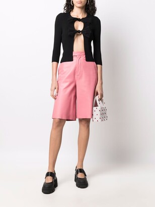 RED Valentino Bow-Detail Ribbed Cardigan