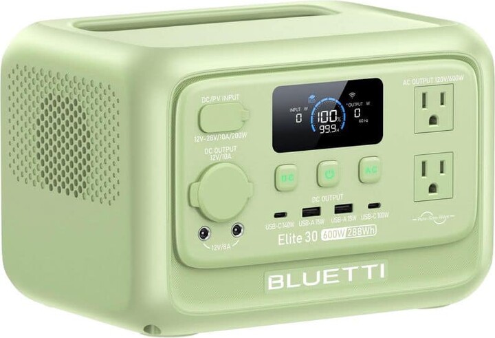 BLUETTI 600W Continuous/1500W Peak Output 288Wh Portable Power Station, Push Button Start Battery Solar Generator for Campsite