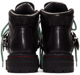 Thumbnail for your product : Versace Black Calfskin Buckle Boots