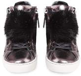 Thumbnail for your product : Crime London Java Pom Pom High Top Trainers