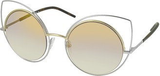 Marc Jacobs MARC 10/S TWMFQ Gold & Silver Metal Cat Eye Women's Sunglasses