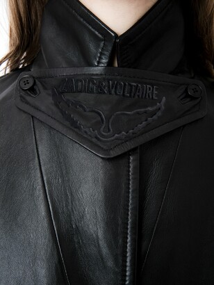 コート Zadig & Voltaire Macari Buttoned Leather Coat Zadig & Voltaire Macari buttoned leather coat | REVERSIBLE