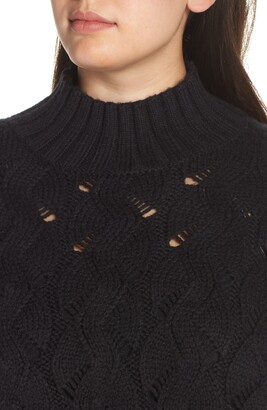 Vince Camuto Texture Stitch Mock Neck Sweater