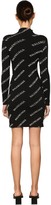 Thumbnail for your product : Balenciaga Logo Printed Knit Rib Mini Dress