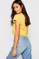 Thumbnail for your product : boohoo Basic Roll Sleeve Crop T-Shirt