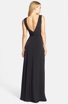 Thumbnail for your product : Amsale Draped Neck Jersey Gown