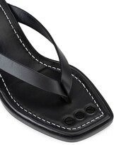 Thumbnail for your product : Frame Le Carbon Leather Thong Sandals