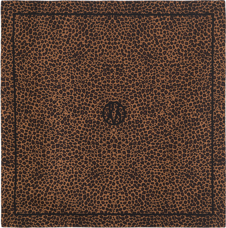 LESCARF Leopard-print Silk Scarf