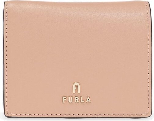 Shop FURLA FURLA 1927 Plain Leather Small Wallet Logo Folding