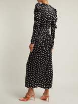 Thumbnail for your product : ATTICO Barcelona Floral Print Silk Chiffon Dress - Womens - Black White