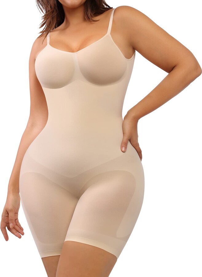 Low Back Shapewear Bodysuit for Women, Tummy Control, Backless Body Shaper, Seamless Thong